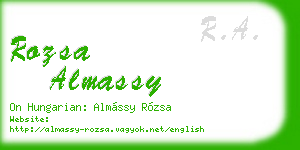 rozsa almassy business card
